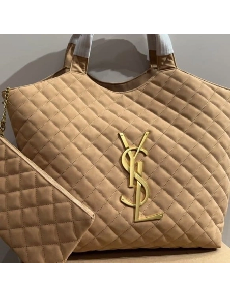 Saint Laurent Nubuck Suede Quilted Maxi Icare Shopping,YSL,BAGS