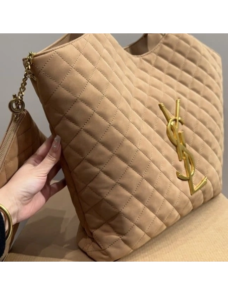 Saint Laurent Nubuck Suede Quilted Maxi Icare Shopping,YSL,BAGS