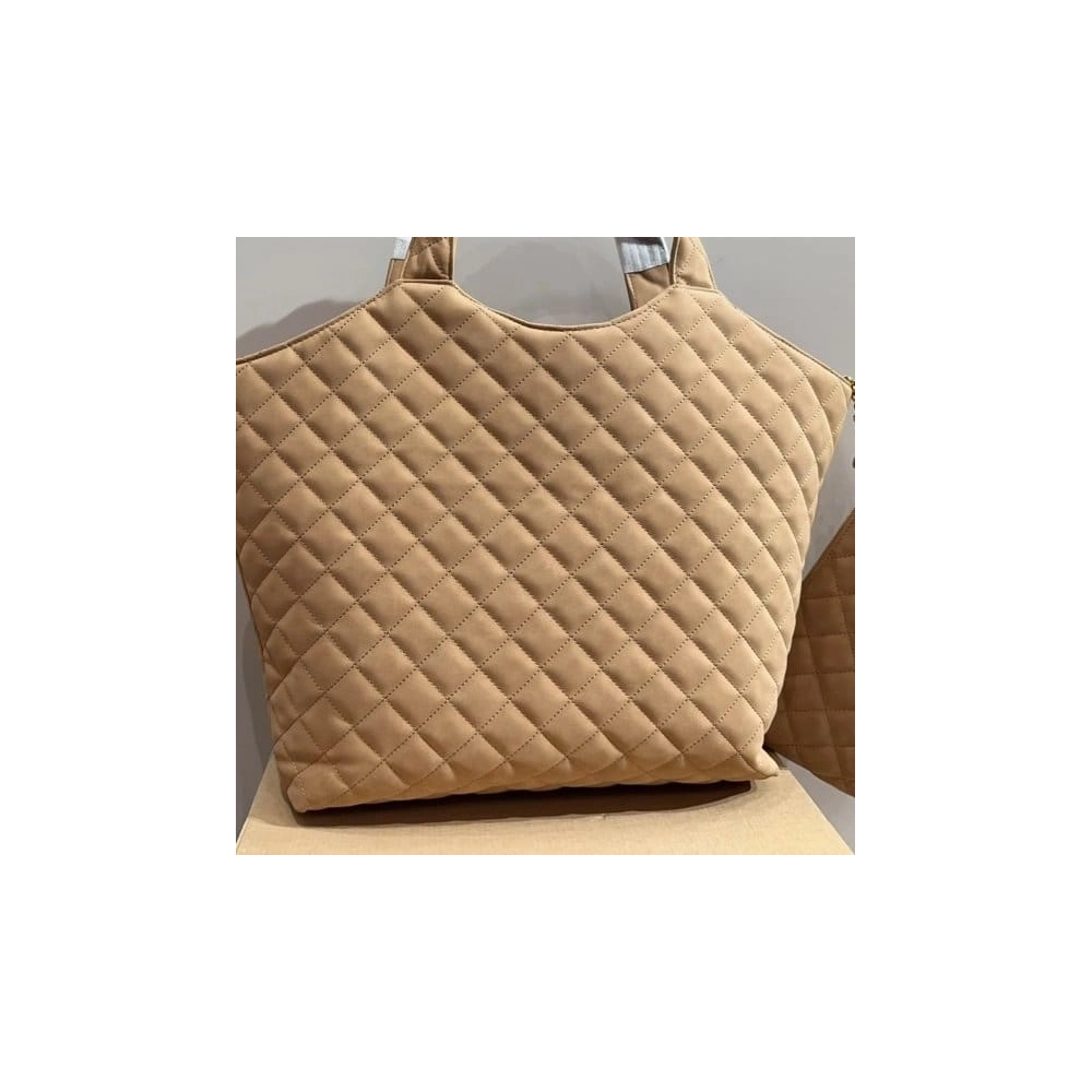 Saint Laurent Nubuck Suede Quilted Maxi Icare Shopping,YSL,BAGS
