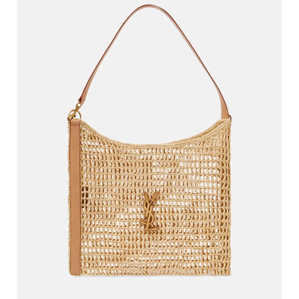 Saint Laurent Oxalis Crochet Raffia Shoulder Bag,YSL,BAGS