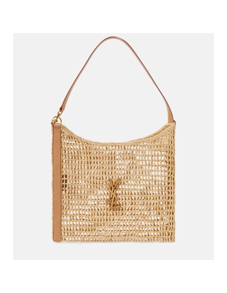Saint Laurent Oxalis Crochet Raffia Shoulder Bag,YSL,BAGS