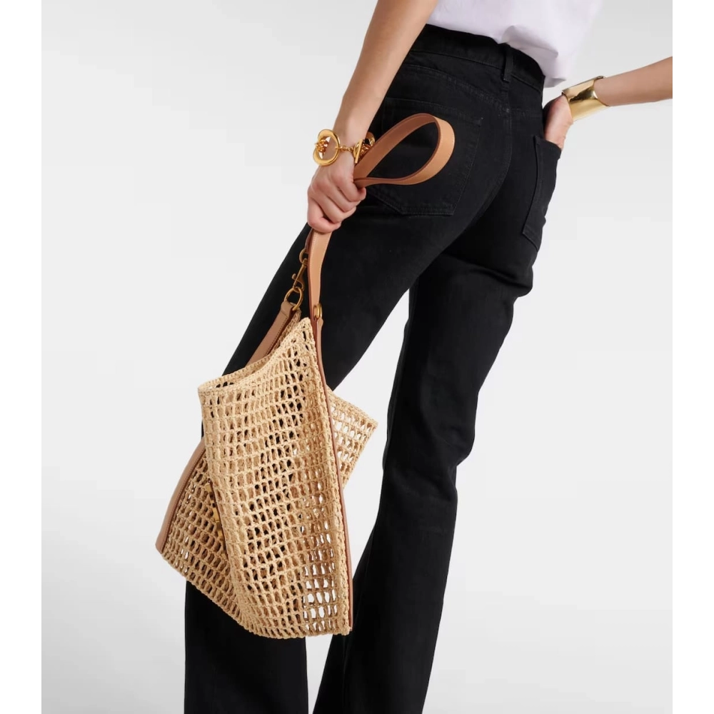 Saint Laurent Oxalis Crochet Raffia Shoulder Bag,YSL,BAGS