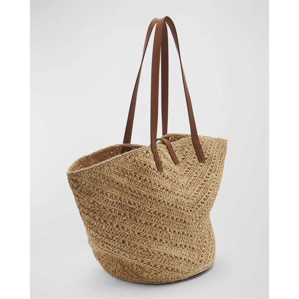 Saint Laurent Panier Medium YSL Tote Bag In Raffia,YSL,BAGS
