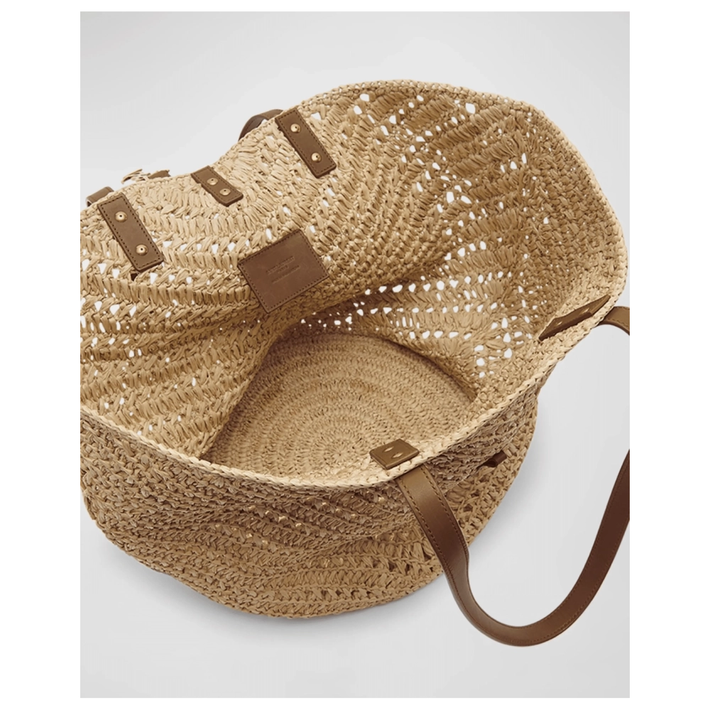 Saint Laurent Panier Medium YSL Tote Bag In Raffia,YSL,BAGS
