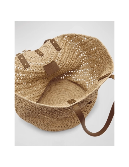 Saint Laurent Panier Medium YSL Tote Bag In Raffia,YSL,BAGS