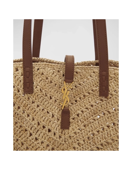 Saint Laurent Panier Medium YSL Tote Bag In Raffia,YSL,BAGS