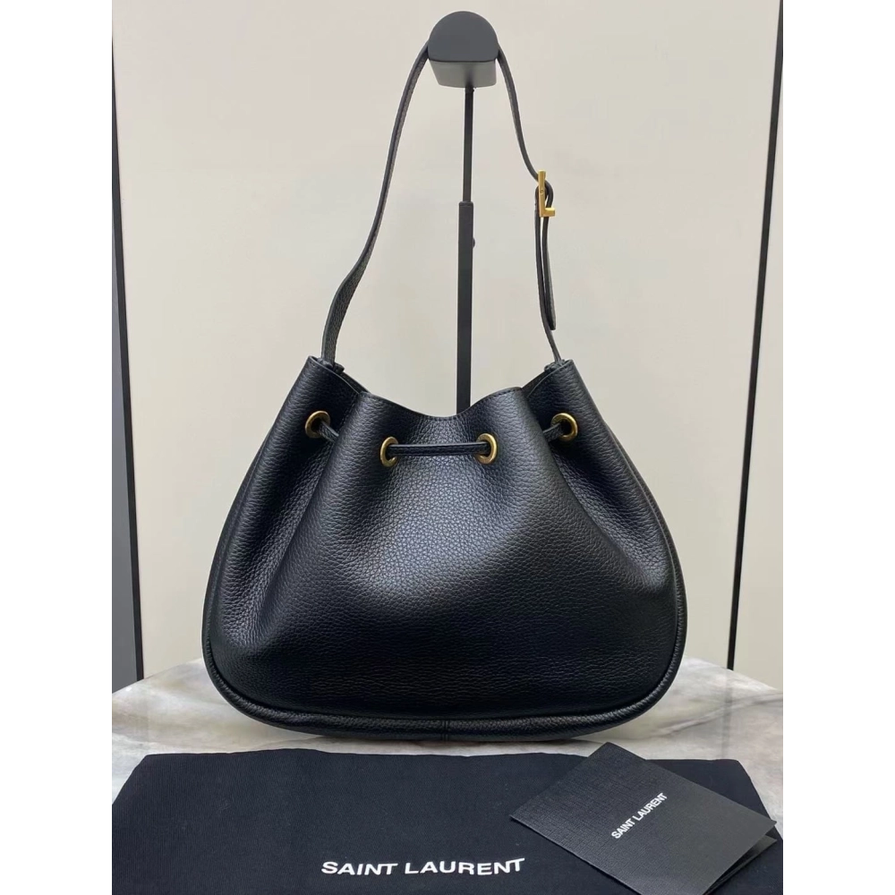 Saint Laurent PARIS VII Small Hobo In Grained Leather,YSL,BAGS