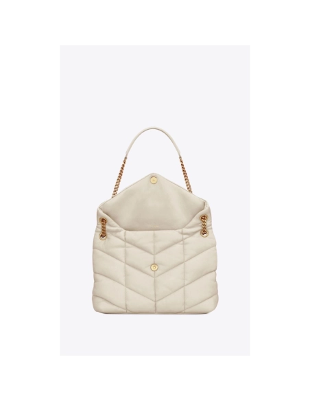 Saint Laurent PUFFER MEDIUM BAG IN QUILTED NAPPA LEATHER WHITE,YSL,BAGS