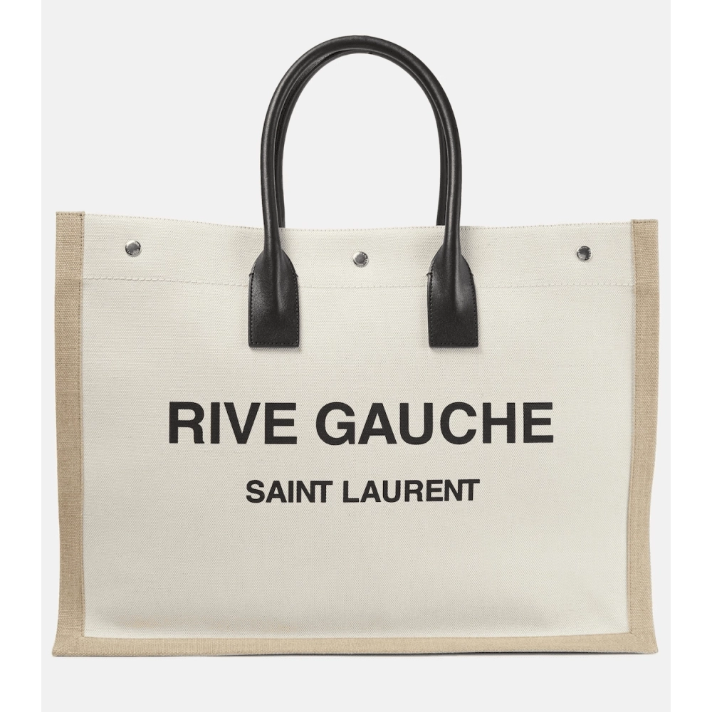 Saint Laurent Rive Gauche Small Tote In Canvas,YSL,BAGS