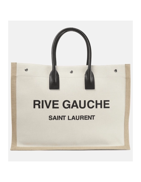 Saint Laurent Rive Gauche Small Tote In Canvas,YSL,BAGS