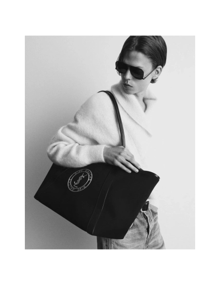 Saint Laurent RIVE GAUCHE Tote Bag In Canvas,YSL,BAGS