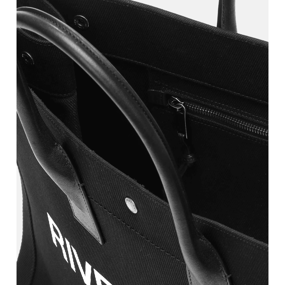 Saint Laurent Rive Gauche Tote Bag In Canvas BLACK,YSL,BAGS
