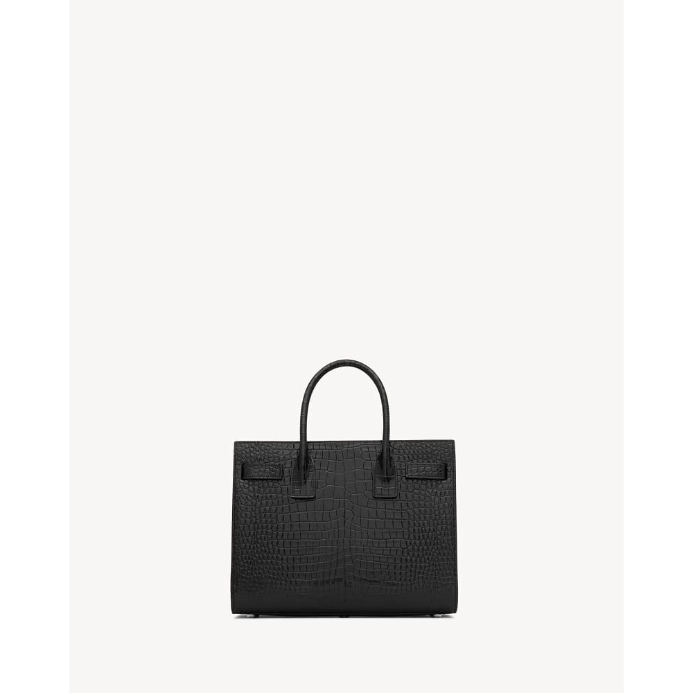 Saint Laurent SAC DE JOUR BABY Bag In Crocodile Embossed Leather,YSL,BAGS