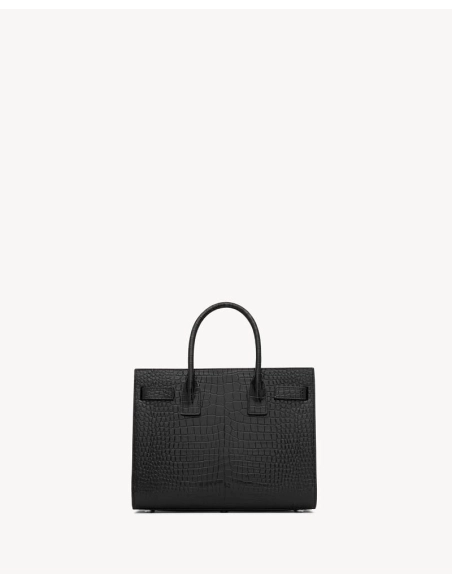 Saint Laurent SAC DE JOUR BABY Bag In Crocodile Embossed Leather,YSL,BAGS