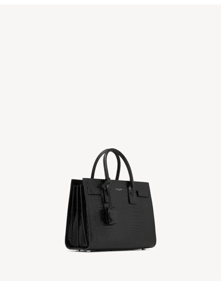Saint Laurent SAC DE JOUR BABY Bag In Crocodile Embossed Leather,YSL,BAGS
