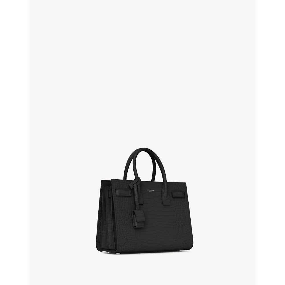 Saint Laurent SAC DE JOUR BABY Bag In Crocodile Embossed Leather,YSL,BAGS