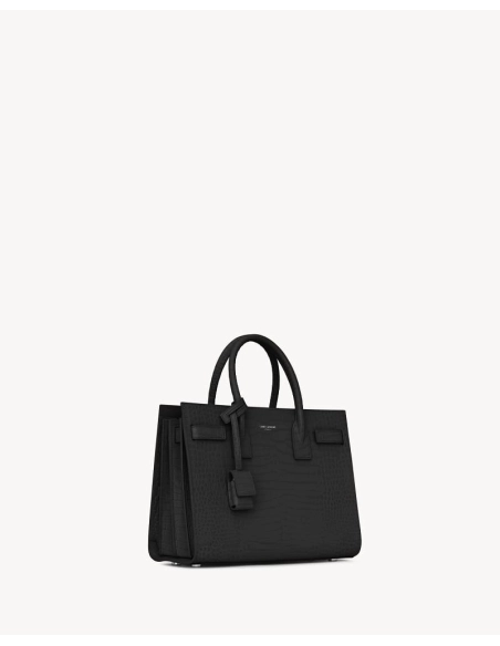 Saint Laurent SAC DE JOUR BABY Bag In Crocodile Embossed Leather,YSL,BAGS