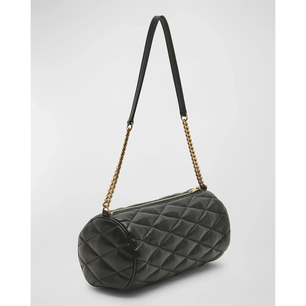 Saint Laurent Sade Medium YSL Tube Shoulder Bag In Quilted Smooth Leather,YSL,BAGS