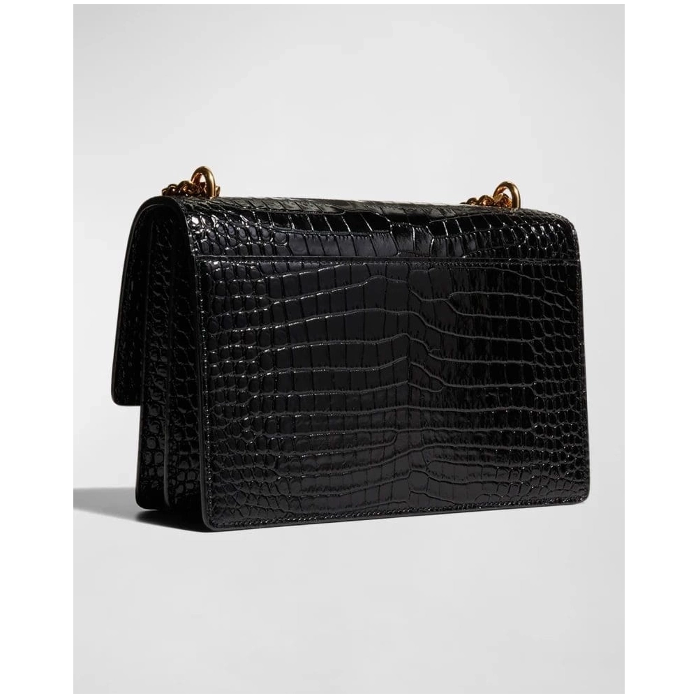 Saint Laurent Sunset Medium YSL Crossbody Bag In Croc Embossed Leather,YSL,BAGS