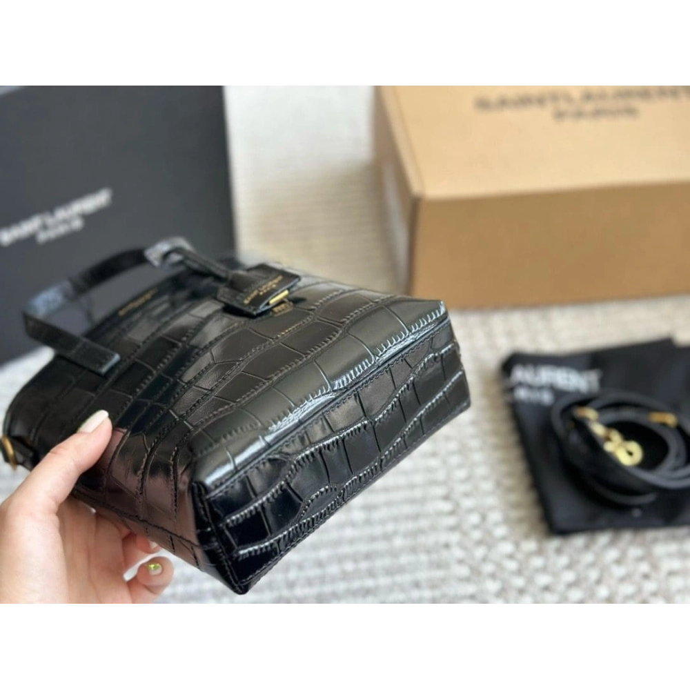 SAINT LAURENT Toy Shopping N S Leather Tote Bag,YSL,BAGS