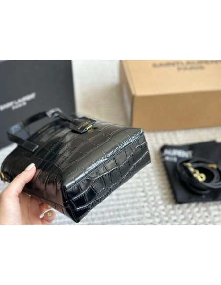 SAINT LAURENT Toy Shopping N S Leather Tote Bag,YSL,BAGS