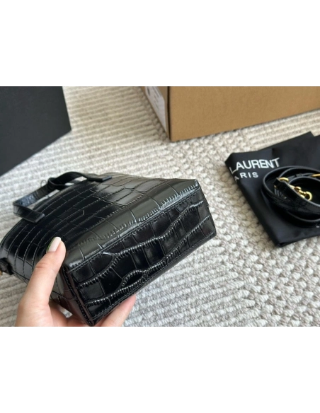 SAINT LAURENT Toy Shopping N S Leather Tote Bag,YSL,BAGS