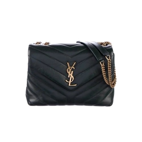 Saint Laurent YSL LOULOU SMALL CHAIN BAG BLACK,YSL,BAGS