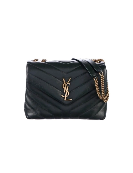 Saint Laurent YSL LOULOU SMALL CHAIN BAG BLACK,YSL,BAGS