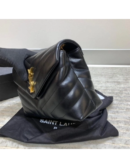 Saint Laurent YSL LOULOU SMALL CHAIN BAG BLACK,YSL,BAGS