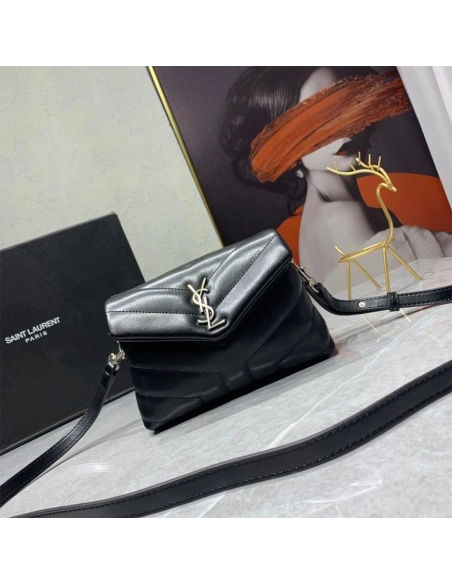 Saint Laurent YSL Toy Loulou Bag BLACK,YSL,BAGS