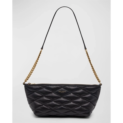 Saint Laurent Ziptop Mini Shoulder Bag In Quilted Smooth Leather,YSL,BAGS