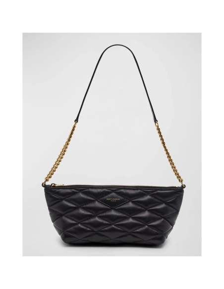 Saint Laurent Ziptop Mini Shoulder Bag In Quilted Smooth Leather,YSL,BAGS