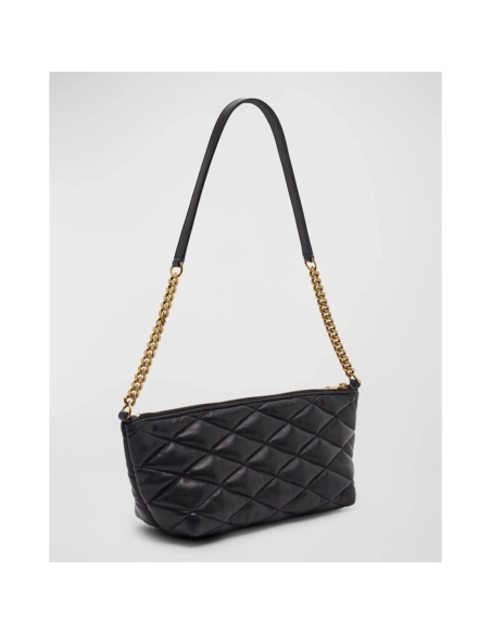 Saint Laurent Ziptop Mini Shoulder Bag In Quilted Smooth Leather,YSL,BAGS