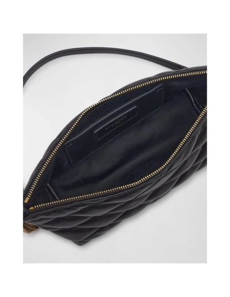 Saint Laurent Ziptop Mini Shoulder Bag In Quilted Smooth Leather,YSL,BAGS