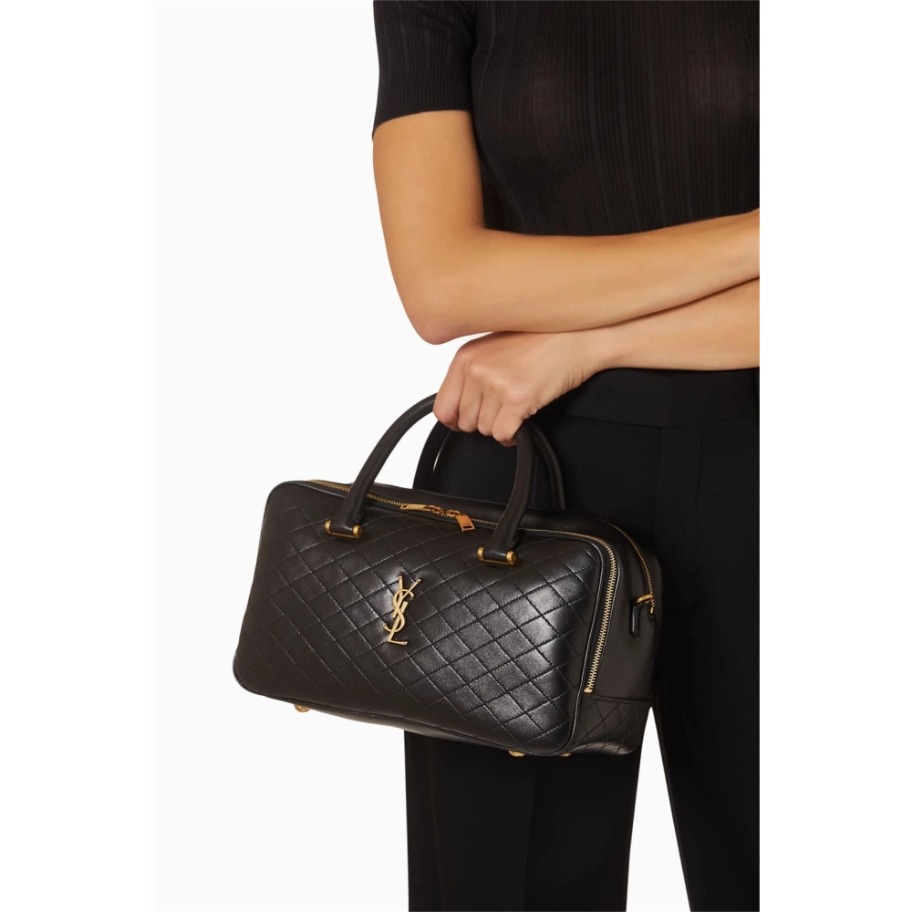 SAINT LAURENTOUT Lyia Duffle Bag In Quilted Lambskin,YSL,BAGS
