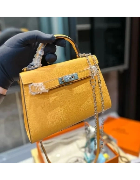 Hermes Amber EPSOM Calfskin Mini Kelly 20cm,Hermes,BAGS