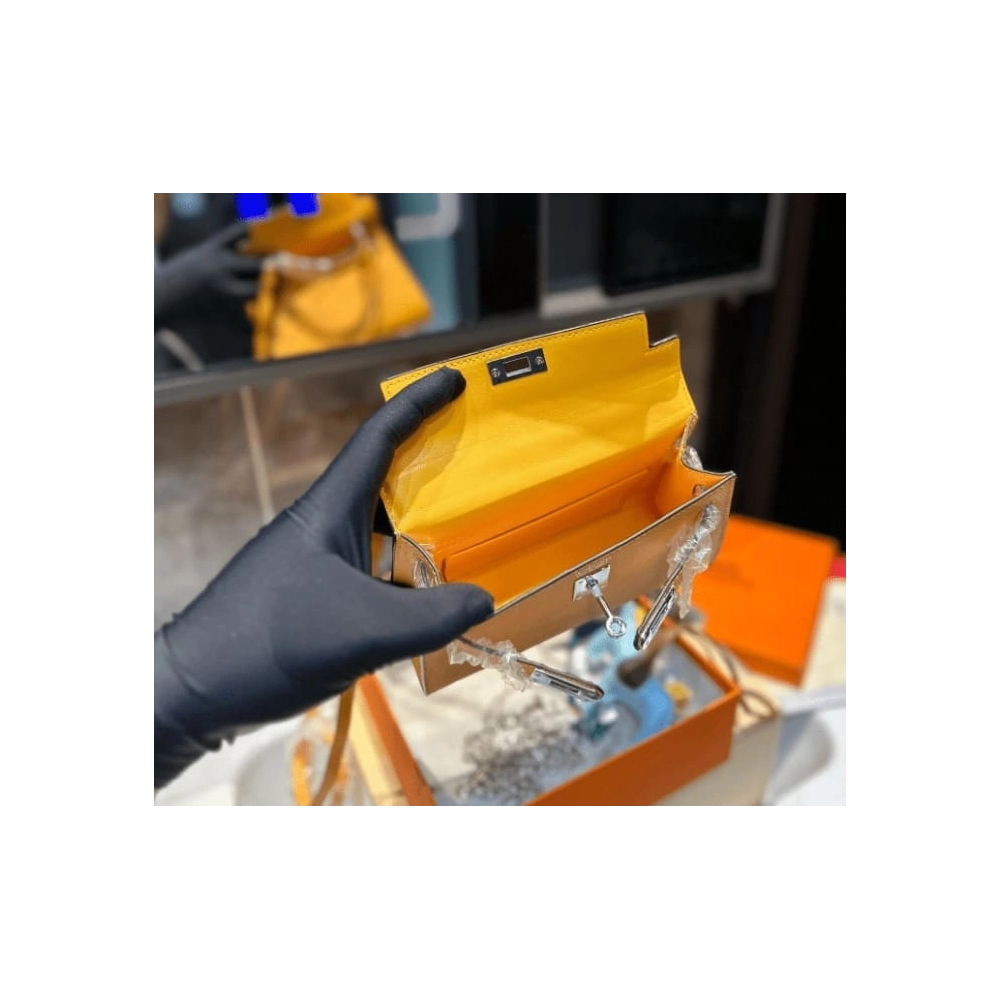 Hermes Amber EPSOM Calfskin Mini Kelly 20cm,Hermes,BAGS