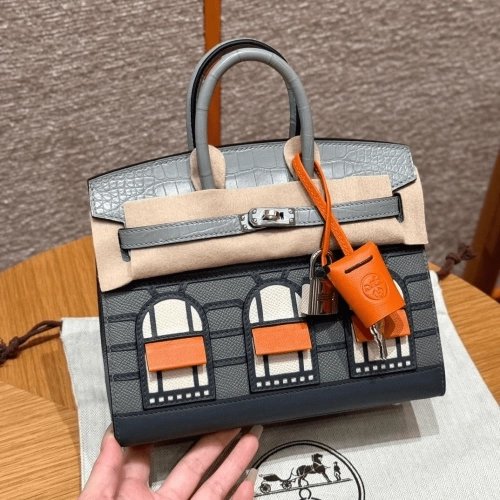 Hermes Birkin 20 Faubourg Rainy Days Gris Misty,Hermes,BAGS