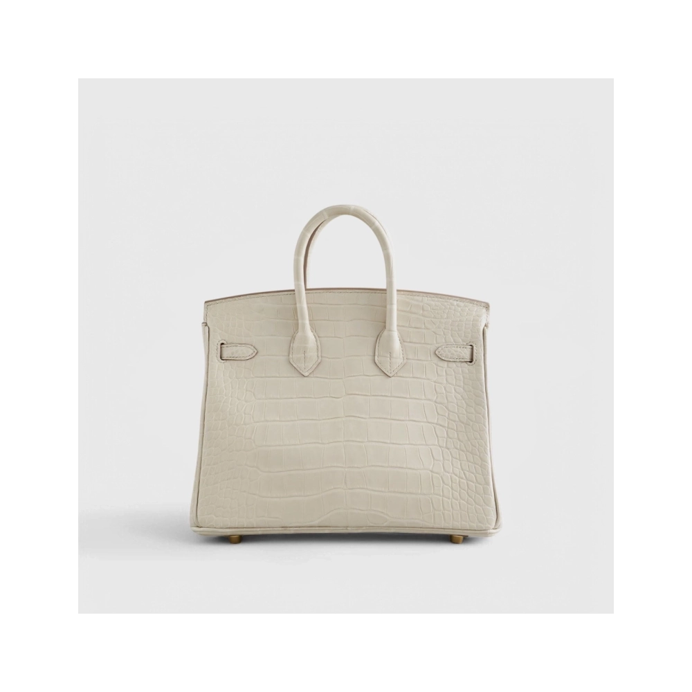 Hermes Birkin 25 Alligator Beton Gold Hardware Matte,Hermes,BAGS