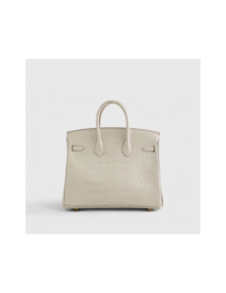 Hermes Birkin 25 Alligator Beton Gold Hardware Matte,Hermes,BAGS