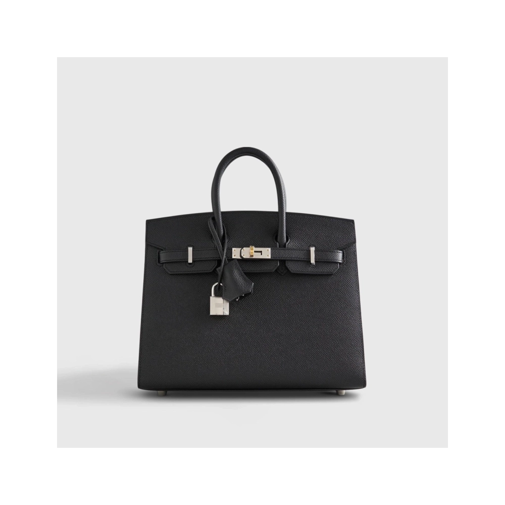 Hermes Birkin 25 Epsom Black Electrum Sellier,Hermes,BAGS