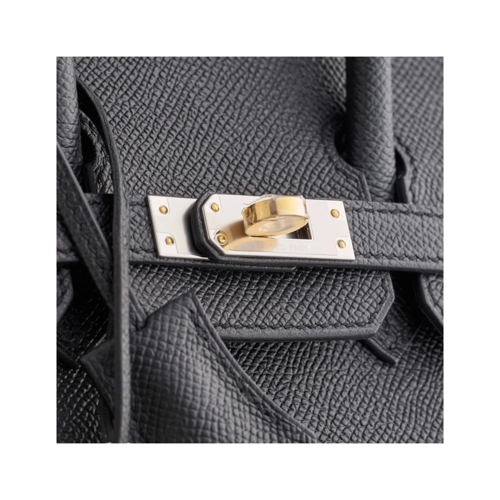 Hermes Birkin 25 Epsom Black Electrum Sellier,Hermes,BAGS