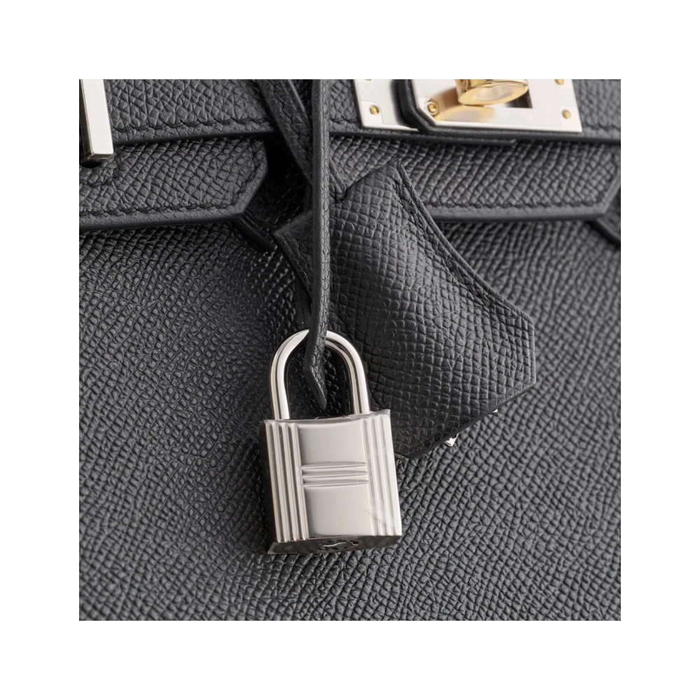 Hermes Birkin 25 Epsom Black Electrum Sellier,Hermes,BAGS