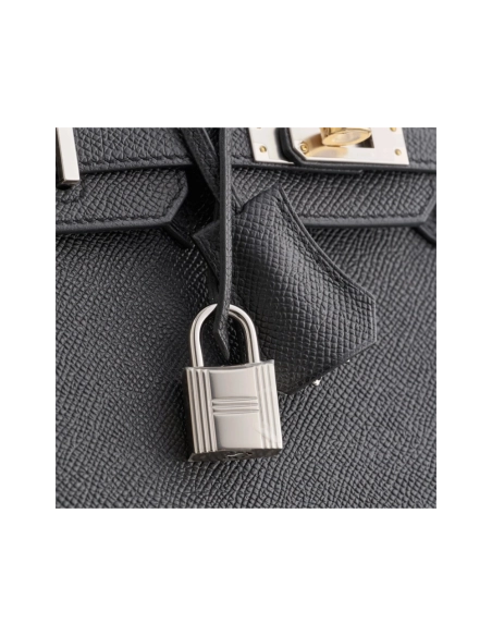 Hermes Birkin 25 Epsom Black Electrum Sellier,Hermes,BAGS