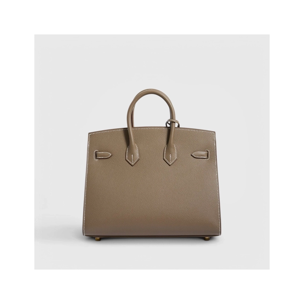 Hermes Birkin 25 Epsom Etoupe Sellier Gold Hardware,Hermes,BAGS