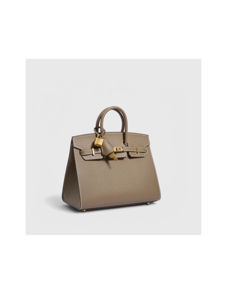 Hermes Birkin 25 Epsom Etoupe Sellier Gold Hardware,Hermes,BAGS