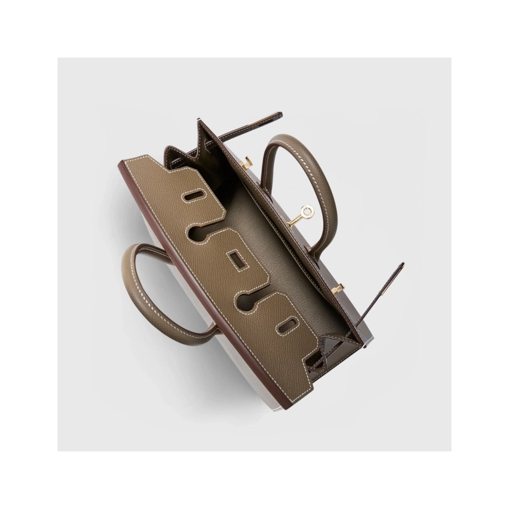 Hermes Birkin 25 Epsom Etoupe Sellier Gold Hardware,Hermes,BAGS