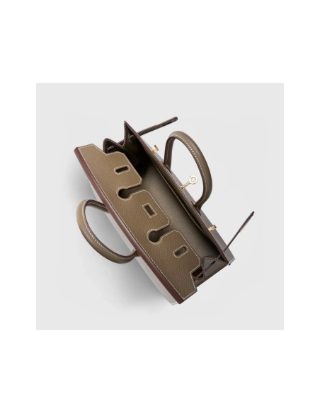 Hermes Birkin 25 Epsom Etoupe Sellier Gold Hardware,Hermes,BAGS