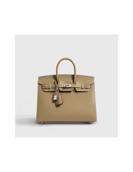 Hermes Birkin 25 Epsom Etoupe Sellier Palladium Hardware,Hermes,BAGS