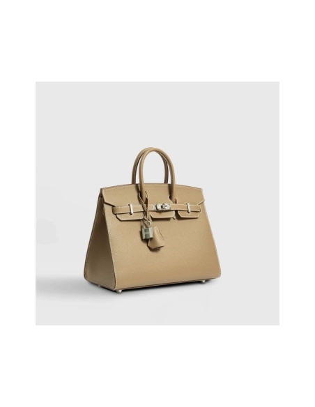 Hermes Birkin 25 Epsom Etoupe Sellier Palladium Hardware,Hermes,BAGS